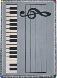 Joy Carpets Kid Essentials Play Along Gray w keys